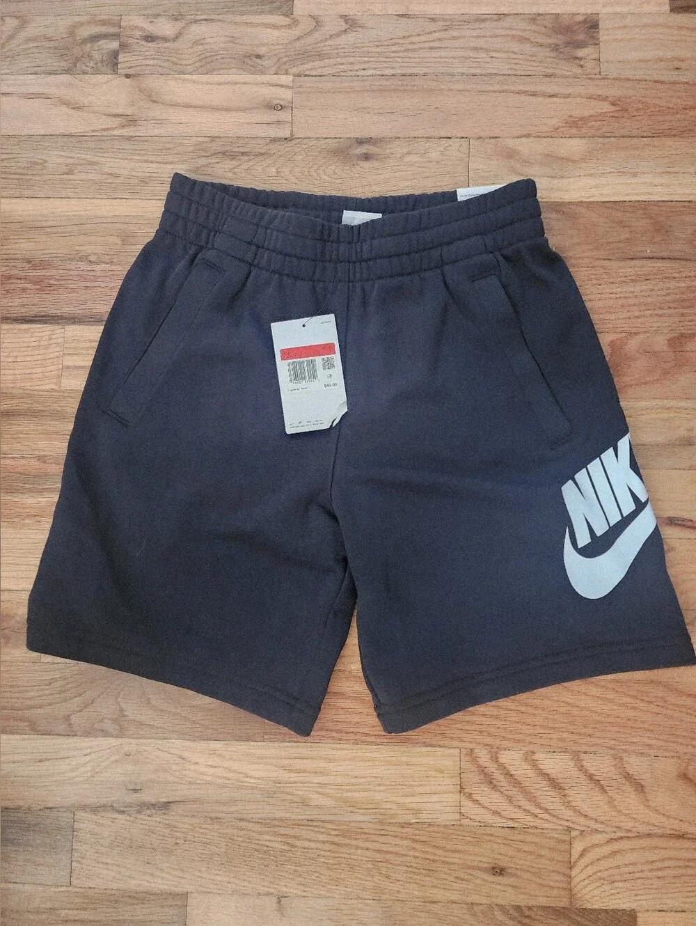 Nike Black Kids Logo Fleece Athletic Shorts